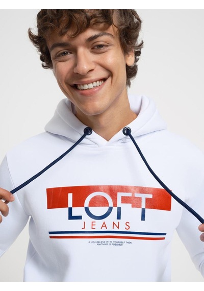 Erkek White Sweatshirt Lf2033105 Beyaz