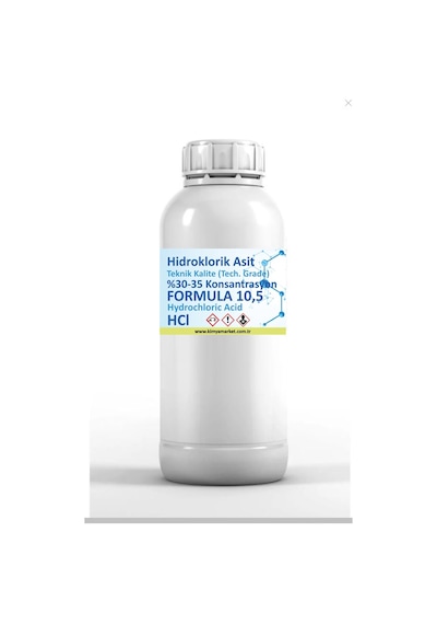 Hidroklorik Asit %30-35 10 Kg Tuz Ruhu Taş Asidi