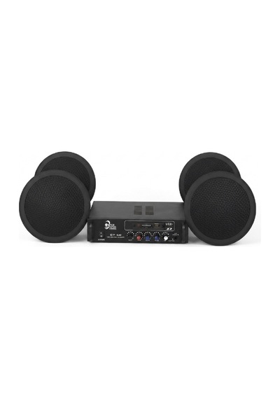 Cafe Ve Ofisler İçin Hazır Ses Paketi: 4'lü Tavan Hoparlör Ve Bluetooth Amfi Ses Sistemi