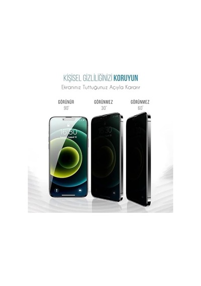 Apple İphone 13/13 Pro / 14/16e/17e İçin Hayalet Ekran Koruyucu Kolay Kurulum Kitli Camın Altında Kesinlikle Toz Bırakmayan Ekstra Güçlendirilmiş Koruma Ve Gizlilik Sağlayan Cam Koruyucu