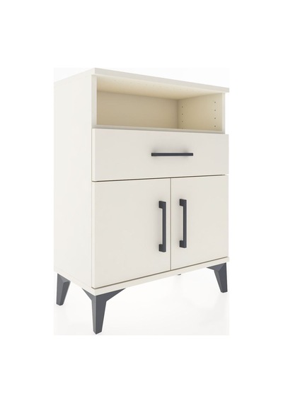 Arges Komodin 2 Raflı Tek Çekmeceli 2 Kapaklı 60x30x80 Aytaşı... Aytaşı