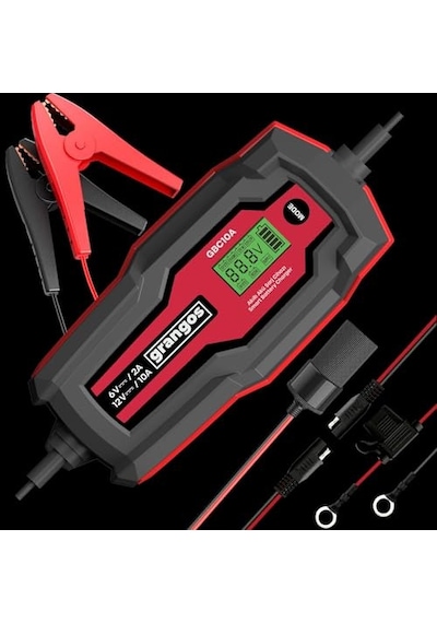 Ayrex Grangos Gbc10a 6v / 12v 180 Ah Akıllı Dijital Akü Şarj Ve Bakım Cihazı