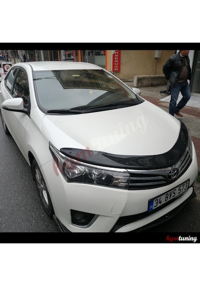 Toyota Corolla Uyumlu Kaput Rüzgarlığı. Kaput Maskesi. Parlak  Siyah