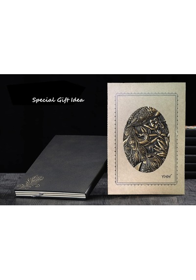 Sert Sırtlı Defter, A5 Astarlı, Vintage Deri Günlük, Kadın Ve Erkekler İçin, Kabartmalı, El Yap