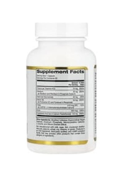 California Gold Nutrition, Vitamin B Complex With Folate, Biotin, Pantothenic Acid, And Vitamin B6, 60 Veggie Capsules