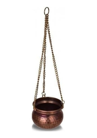 Turna Bakır Kabak Saksı 3'lü Takım 1,2,3 No El Dövme Oksit Turna2568-3