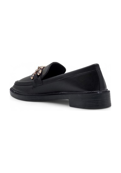 Atölye Tokalı Günlük Kadın Loafer Ayakkabı Siyah