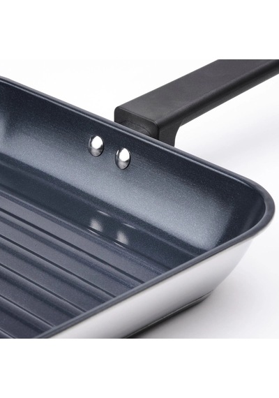Ikea Mıddagsmat Kızartma Tavası 28 Cm Krom - Siyah 1 Parça Gümüş - Siyah