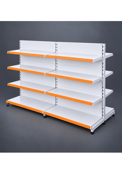 Çift Taraflı Ekonomik 2'li Orta Reyon, Market Rafı-bazasız H:140 Cm Antrasit Gri-40x75 Cm Çok Renkli