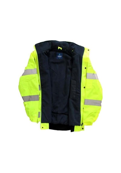 Junıor Jn1021/p Waterproof Fosforlu Kolu Çıkmalı Polarlı Pilot Mont Sarı S Beden Sarı