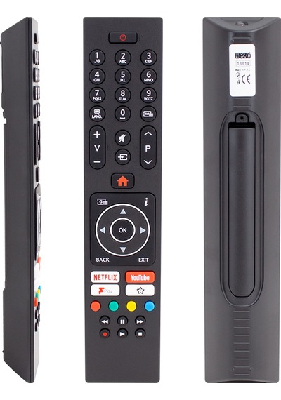 Weko Kl Vestel Uyumlu Netflıx-youtube-play Tuşlu Yazısız Lcd Led Tv Kumanda Rc43137-30101403