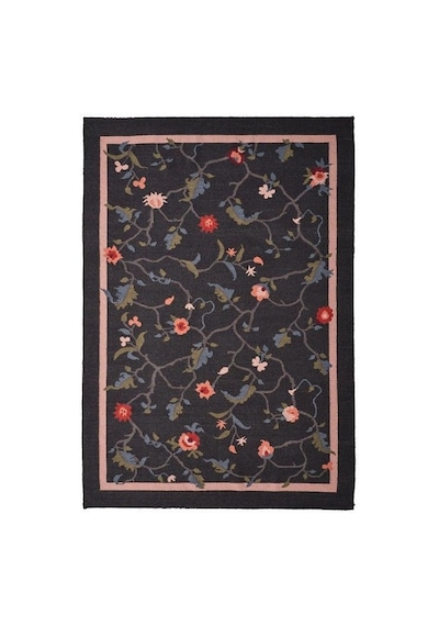 Ikea Klockbuske El Dokuması Halı 160 X 230 Cm Siyah - Pembe - Gri Gri - Pembe - Siyah