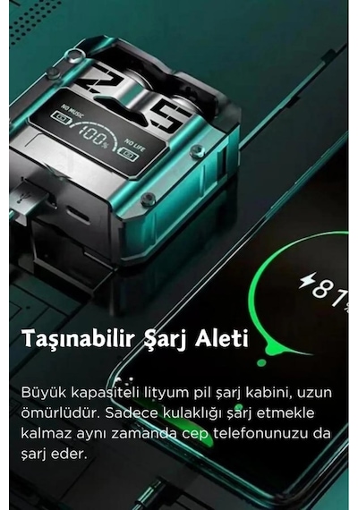 Ledarmy M25 Kablosuz Kulakiçi 5.3 Bluetooth Oyuncu Kulaklık