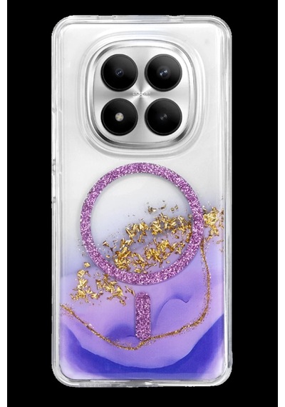 Onegif Redmi Note 15 Pro Plus 5g Lotus Simli Magsafe Kapak - Mor Bz8683140941499