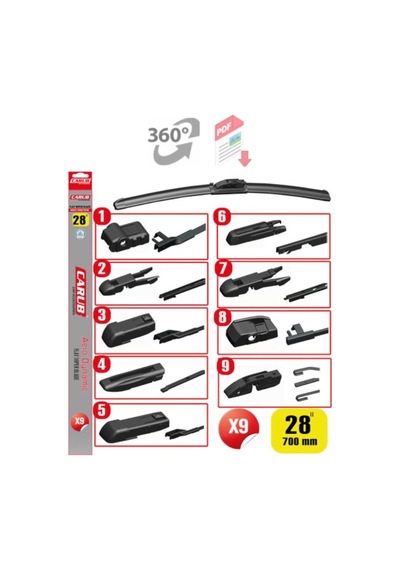 Muz 9 Aparatlı 700 Mmcarub Silecek