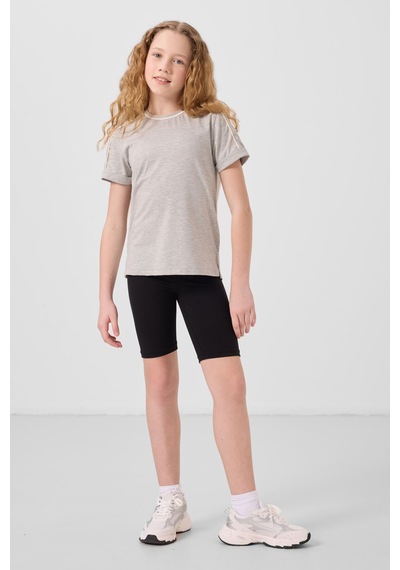 Tommylife Standart Fit Basic 3lü Paket Siyah-haki- Koyu Bej Kız Çocuk Tayt - 75188 Siyah-haki-koyu Bej