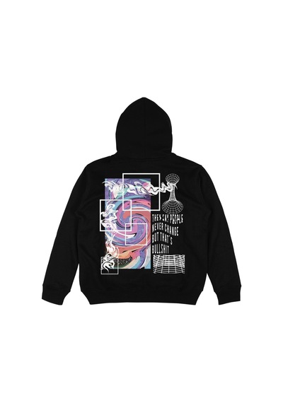 Startmore Adrift Never Change Siyah Oversize Unisex Kapüşonlu Sweatshirt Hoodie Siyah