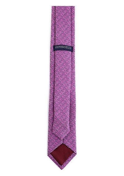 Hatemoğlu Mor Desenli Micro Casual Kravat 26181022A001 Mor