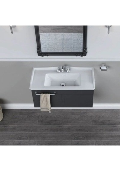 Turkuaz Cerastyle Kapadokya Etajer Uyum Damlalık Lavabo 100 48cm Beyaz