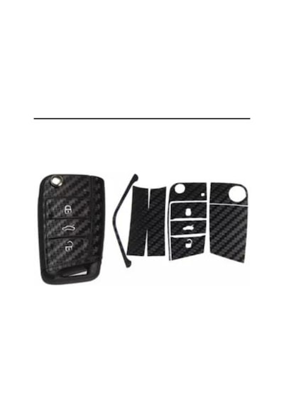 Volkswagen Golf Jetta Polo T-Roc Fiber Karbon Anahtar Etiketi (524095797)