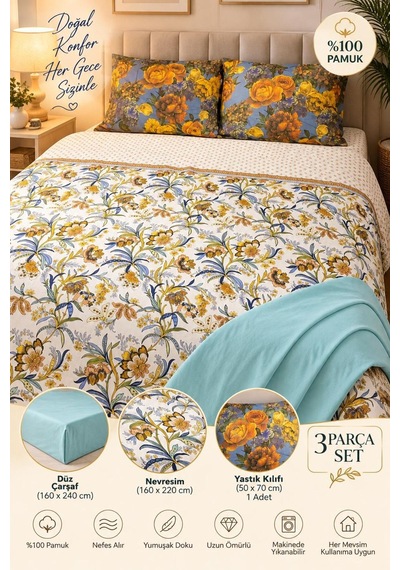 Slc Home %100 Pamuk Şık Tasarım Çift Kişilik Nevresim Takımı 4 Parça Çiçek Desenli Çok Renkli - 938606467 Çok Renkli Slc Home %100 Pamuk Şık Tasarım Çift Kişilik Nevresim Takımı 4 Parça Çiçek Desenli Çok Renkli - 938606467 Çok Renkli