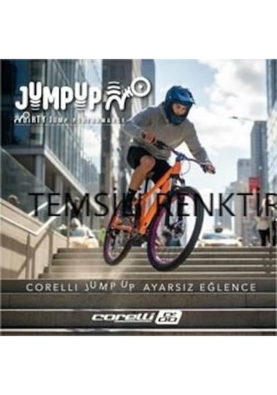 Corelli Jump Up Hareket Bisikleti 24 J Lila Gövde, Mor-siyah Sticker
