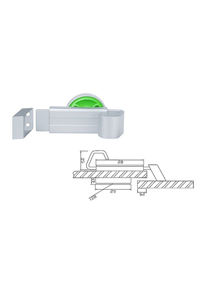 Ayrıntıshop Wc Tuvalet Laminat Kapı Sürgü Kilit 18mm 18mm