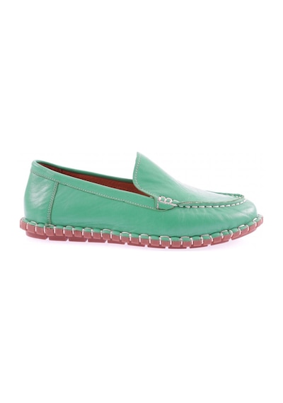 Dgn 603-23y Kadin Dikiş Detayli Loafer Ayakkabi 603-2109-R12563 Yeşil