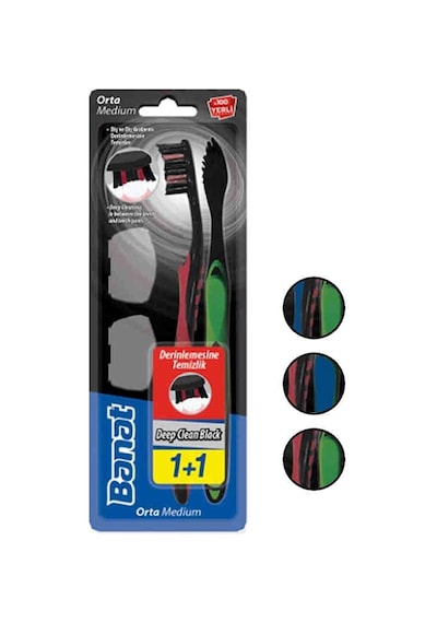 Deep Clean Black 2&apos Li Diş Fırçası