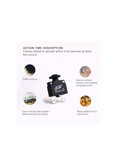 Resetli Termik Sigorta 25 Amper 125/250v Ac 32v Dc Ic-271s Mr-1