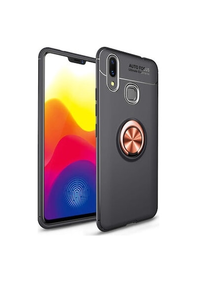 Xiaomi Mi Max 3 Kılıf Yüzüğü Stant Ve Araç Tutucu Olabilen Şık Esnek Premium Silikon Kapak Ryc/ravel Siyah - Rose Gold