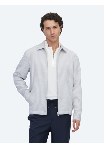Kip Gri Regular Fit Dokuma Overshirt
