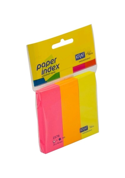 Fılm Yapışkanlı Ayraç Index 25x76mm. 100 Sayfa 3 Renk - 2576