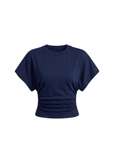 Genius Store Kadın Yarasa Kollu Bluz Pamuklu 2 Li Bluz Yarasakol-2 Lacivert-bordo
