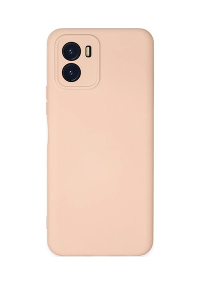 Vivo Y15s Kılıf Nano İçi Kadife Silikon - Pudra -