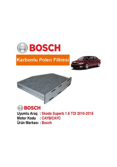 Skoda Superb 1.6 Tdı Karbonlu Polen Filtresi 2010-2015 [Bosch ]