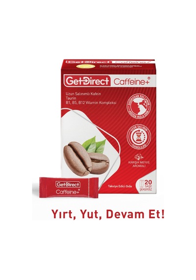 Caffeine+ Kafein, Taurin Ve Vitamin B Kompleksi 20 Saşe Gün Boyu Enerji, Susuz Kullanım Diğer