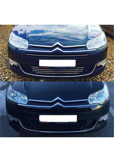 Citroen C5 Krom Ön Tampon Çıtası Tk 2008 Üzeri 5 Prç Paslanmaz Çe N11.342