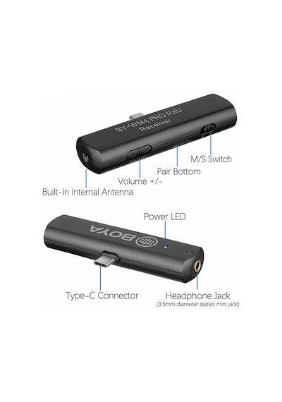 Boya Iphone 15 16 17 Serisi İçin Kablosuz Yaka Mikrofonu