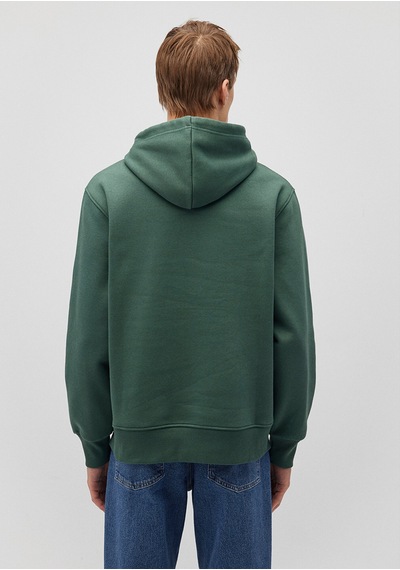Mavi - Mavi Logo Nakışlı Kapüşonlu Yeşil Sweatshirt 065809-71580 Yeşil