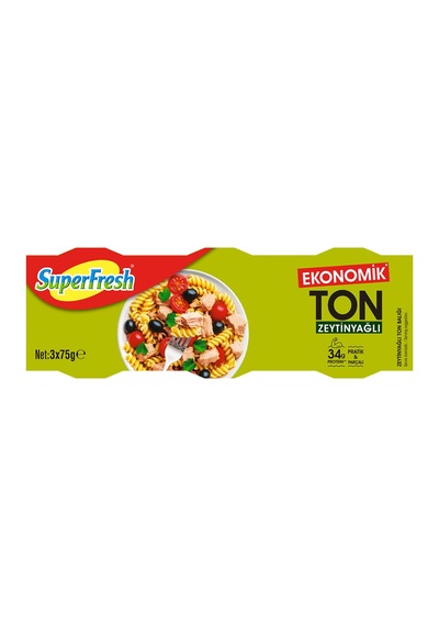 Superfresh Ekonomik Zeytinyağlı Ton Balığı 3 X 75 G - 7 Adet Tarı