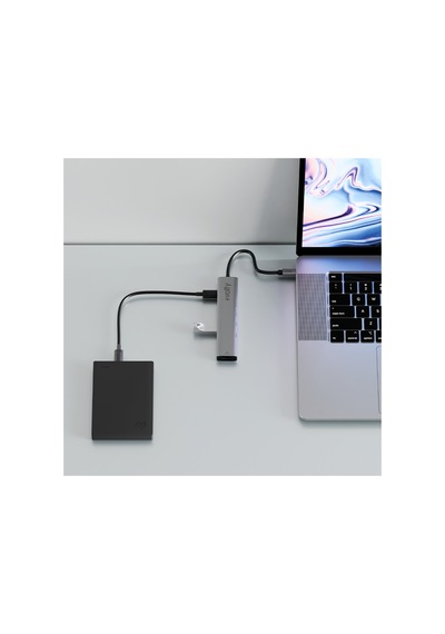 Type-c Çoğaltıcı Hub 5 İn 1 1000mbps Ethernet, 4k Hdmı, 10gbps, 100w Pd V0301005