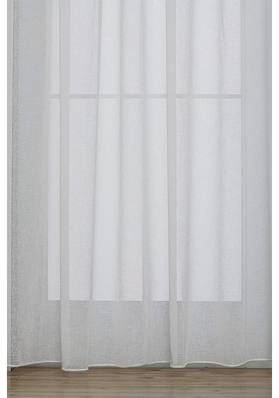 Gauze Fabric Design Folded Keten Plus Ekru Tül Perde 200 X 250 - Seyrek Pile 1 X 2 Çok Renkli