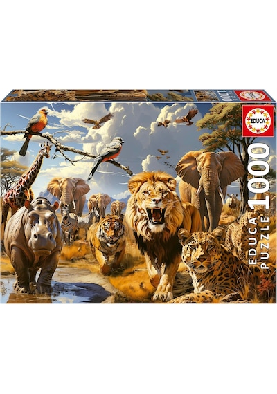 Educa 1000 Vahşi Hayvanlar Puzzle - 1000 Parça - 19920 - Wild Animals