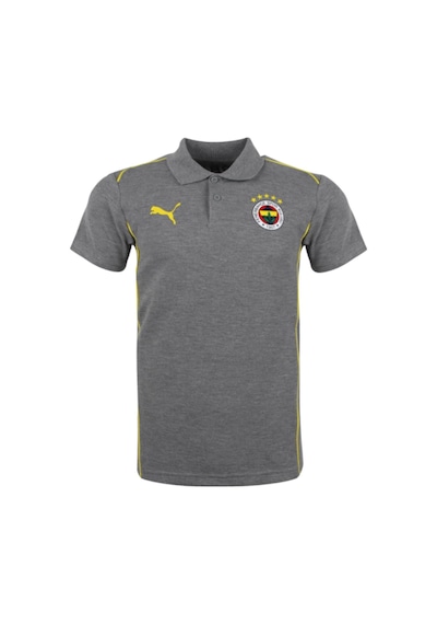 Fenerium Fenerbahçe Orijinal Lisanslı 2024/25 A Takım Yetişkin Polo Yaka Gri T-shirt Gri