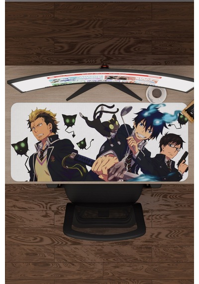 Ao No Exorcist Blue Exorcist Anime V5 - 90x40 Xxl Gaming Kauçuk Kaymaz Taban Mouse Pad Fare Altlığı