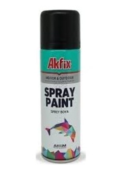 Akfix Sprey Boya Mat Siyah Ral 9005 400 Ml 0,15 L