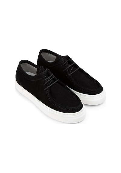 Deery Hakiki Süet Siyah Kadın Sneaker - Z1682zsyhc01 Siyah