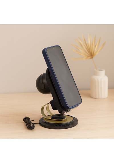 2in1 Bluetooth 5w Hoparlör Ve 360 Dönen Masaüstü Telefon Tutucu