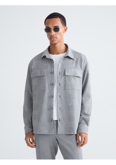 Lcw Vision Gri Regular Fit Uzun Kollu Ekose Erkek Gömlek Ceket Lcw Vision Gri Regular Fit Uzun Kollu Ekose Erkek Gömlek Ceket